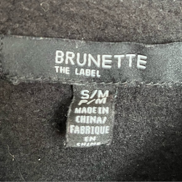 Brunette The Label Black Sweater with No champagne no gain Gold Text size small - Picture 3 of 5